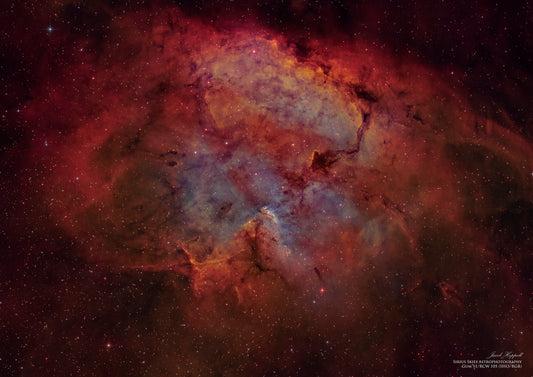 Gum 51 Nebula in SHO Hubble palette
